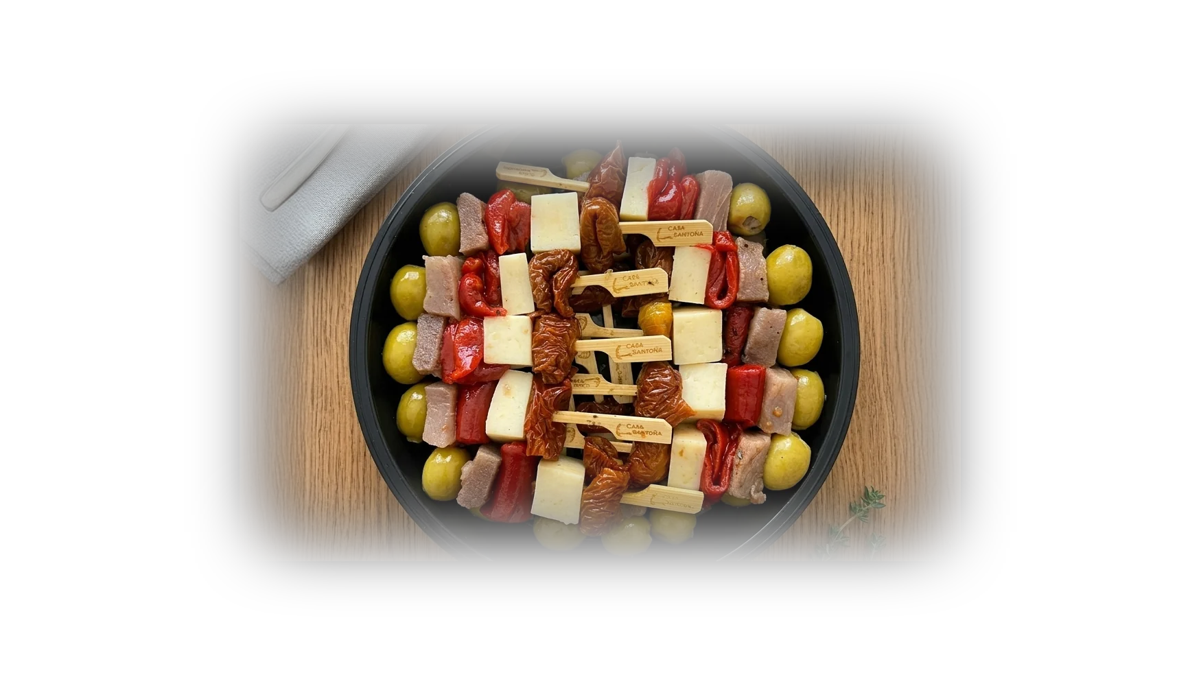 Pincho de cecina y queso