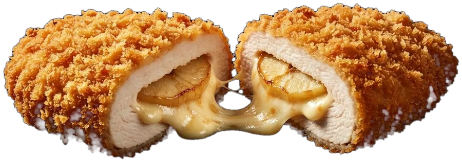 Escalope relleno de brie